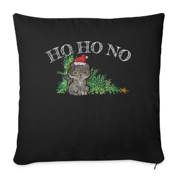 Christmas Muffle Anti Christmas Cat Christmas Tree - Sofa pillowcase 17,3'' x 17,3'' (45 x 45 cm) - black - Front