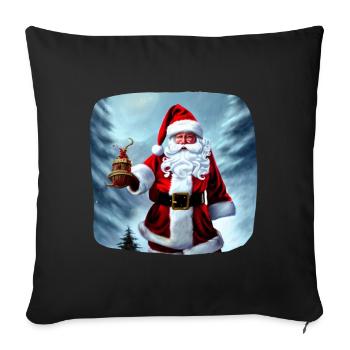 Santa Claus - Sofa pillowcase 17,3'' x 17,3'' (45 x 45 cm) - black - Front