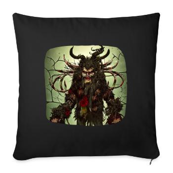 Krampus - Housse de coussin décorative 45 x 45 cm - noir - Devant