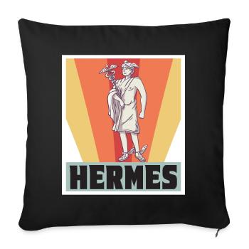 Hermes Greece God Greek mythology - Sofa pillowcase 17,3'' x 17,3'' (45 x 45 cm) - black - Front