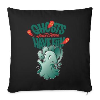 Geist will nur Spaß haben Halloween-Party-Albtraum - Sofakissenbezug 45 x 45 cm - Schwarz - Vorne