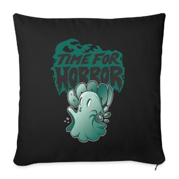 Horror Scary Ghost Halloween Party Night - Sofa pillowcase 17,3'' x 17,3'' (45 x 45 cm) - black - Front