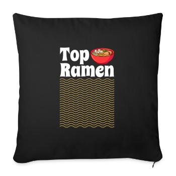 Ramen - Sofakissenbezug 45 x 45 cm - Schwarz - Vorne