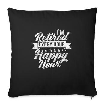 Retirement - Sofa pillowcase 17,3'' x 17,3'' (45 x 45 cm) - black - Front