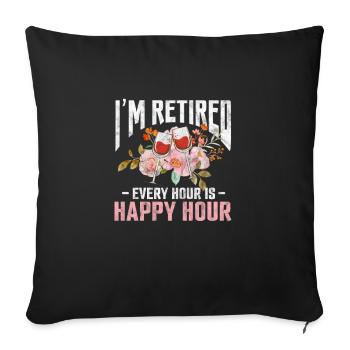 Retirement - Sofa pillowcase 17,3'' x 17,3'' (45 x 45 cm) - black - Front
