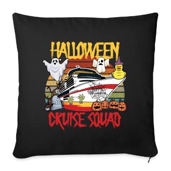 Halloween Cruise Squad Gummiente Jagd Schiff Bootf - Sofakissenbezug 45 x 45 cm - Schwarz - Vorne