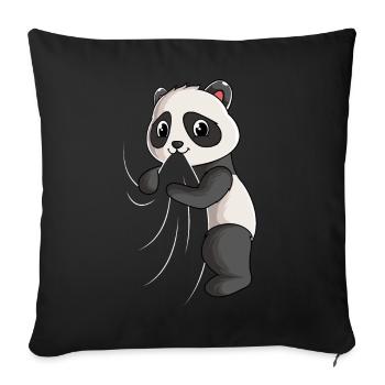 Panda lover Panda Bear Girl Boys - Sofa pillowcase 17,3'' x 17,3'' (45 x 45 cm) - black - Front