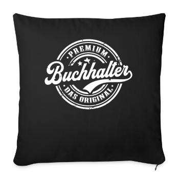 Buchhalter Original Lustiges Buchhaltung - Sofakissenbezug 45 x 45 cm - Schwarz - Vorne