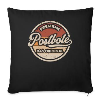 Postbote Original Paketdienst Lustiges Paketbote - Sofakissenbezug 45 x 45 cm - Schwarz - Vorne