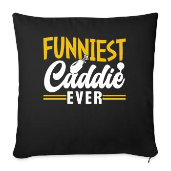 The funniest caddy ever Golfing Golf - Sofa pillowcase 17,3'' x 17,3'' (45 x 45 cm) - black - Front