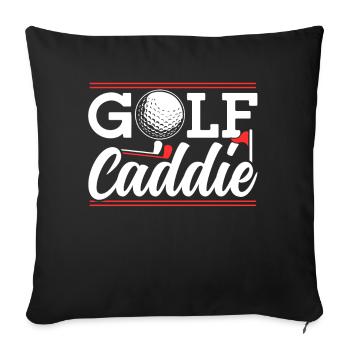 Golf Caddie Golfer Golfing profession - Sofa pillowcase 17,3'' x 17,3'' (45 x 45 cm) - black - Front