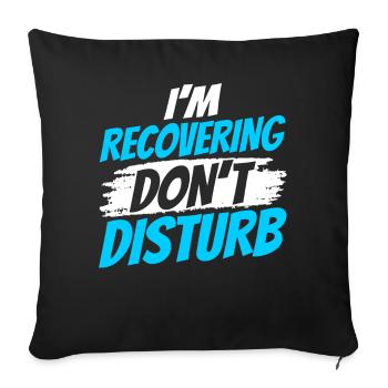 Je s’il vous plaît ne pas déranger la récupération - Housse de coussin décorative 45 x 45 cm - noir - Devant