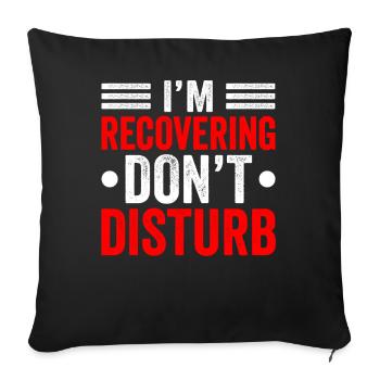 Je s’il vous plaît ne pas déranger la récupération - Housse de coussin décorative 45 x 45 cm - noir - Devant