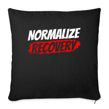 Restaurer la récupération Normaliser la récupération - Housse de coussin décorative 45 x 45 cm - noir - Devant