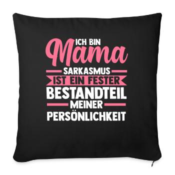 Mutter Mama - Sofakissenbezug 45 x 45 cm - Schwarz - Vorne