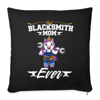 Best Blacksmith Mom Ever Metal Work Forge Hammer - Sofa pillowcase 17,3'' x 17,3'' (45 x 45 cm) - black - Front