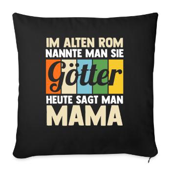 Mutter Mama - Sofakissenbezug 45 x 45 cm - Schwarz - Vorne