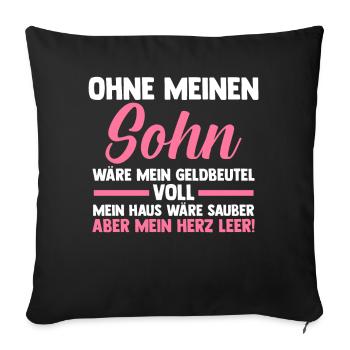 Mutter Neffen Mama - Sofakissenbezug 45 x 45 cm - Schwarz - Vorne