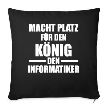 Informatik Programmierer IT Fachmann Informatiker - Sofakissenbezug 45 x 45 cm - Schwarz - Vorne