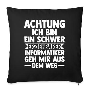 Informatik Programmierer IT Fachmann Informatiker - Sofakissenbezug 45 x 45 cm - Schwarz - Vorne
