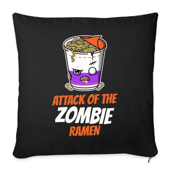 Funny Ramen Noodle Zombie From Hell Ramen Monster - Sofa pillowcase 17,3'' x 17,3'' (45 x 45 cm) - black - Front