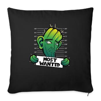 Most Wanted Ear Wash Cactus - Sofa pillowcase 17,3'' x 17,3'' (45 x 45 cm) - black - Front