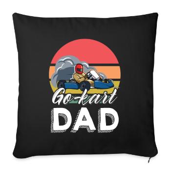 Go-Kart Wife Racing Lap Race Speed Racetrack - Sofa pillowcase 17,3'' x 17,3'' (45 x 45 cm) - black - Front
