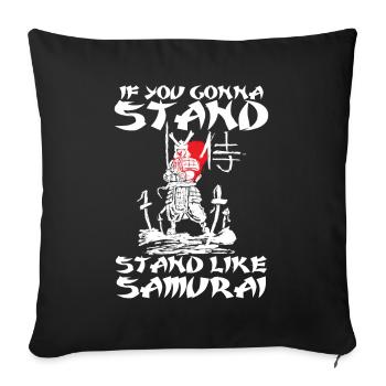 Katana Schwert Samurai Friedhof Japanischer Kriege - Sofakissenbezug 45 x 45 cm - Schwarz - Vorne