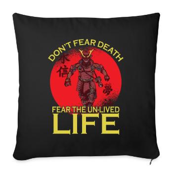 Les samouraïs craignent le guerrier japonais ninja suédois - Housse de coussin décorative 45 x 45 cm - noir - Devant