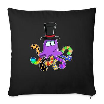 Funny Special Sea Animal Socktopus Colorful - Sofakissenbezug 45 x 45 cm - Schwarz - Vorne