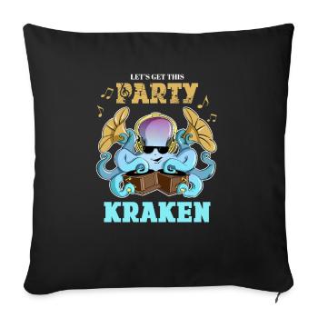 Let's Get This Party Kraken Electrified Melodious - Sofakissenbezug 45 x 45 cm - Schwarz - Vorne