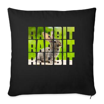 Hare - Sofa pillowcase 17,3'' x 17,3'' (45 x 45 cm) - black - Front