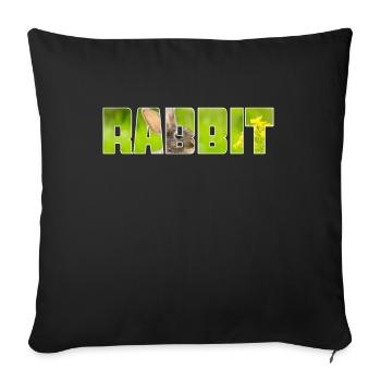 Hare - Sofa pillowcase 17,3'' x 17,3'' (45 x 45 cm) - black - Front