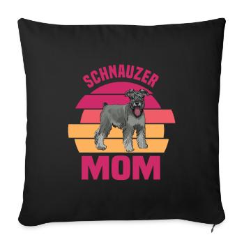 Schnauzer - Sofa pillowcase 17,3'' x 17,3'' (45 x 45 cm) - black - Front