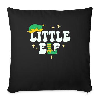 Little Elf Matching Family Christmas Baby Brother - Sofa pillowcase 17,3'' x 17,3'' (45 x 45 cm) - black - Front