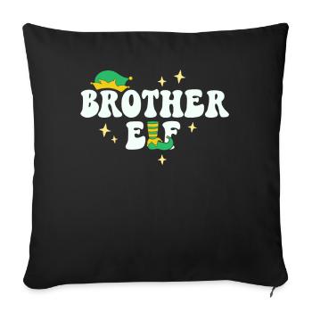 Brother Elf Matching Family Christmas Group Xmas - Sofa pillowcase 17,3'' x 17,3'' (45 x 45 cm) - black - Front