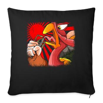 Gobblezilla Turkey Thanksgiving - Sofa pillowcase 17,3'' x 17,3'' (45 x 45 cm) - black - Front