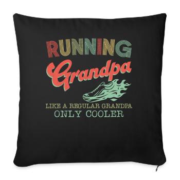 Running Runner Half Marathon - Sofa pillowcase 17,3'' x 17,3'' (45 x 45 cm) - black - Front