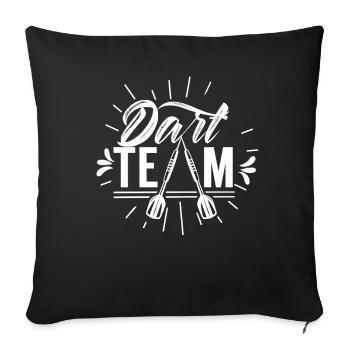 Darts Team Darts Darts Club - Sofa pillowcase 17,3'' x 17,3'' (45 x 45 cm) - black - Front