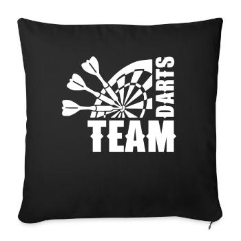 Team Darts Darts Club Darts Team - Sofa pillowcase 17,3'' x 17,3'' (45 x 45 cm) - black - Front