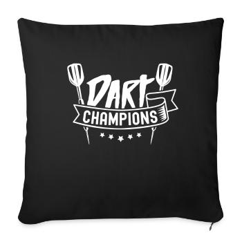 Dart Champions Darts Dartverein Team - Sofa pillowcase 17,3'' x 17,3'' (45 x 45 cm) - black - Front