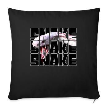 Serpent - Housse de coussin décorative 45 x 45 cm - noir - Devant