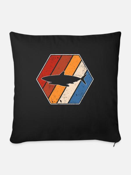 Hai Retro - Sofakissenbezug 45 x 45 cm - Schwarz