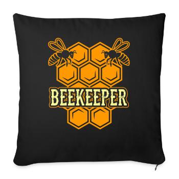 Imker Imkern Honigbiene Imkerei - Sofakissenbezug 45 x 45 cm - Schwarz - Vorne