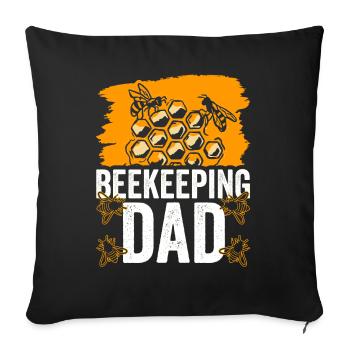 Beekeeper Papa Honey Bee Beekeeping - Sofa pillowcase 17,3'' x 17,3'' (45 x 45 cm) - black - Front