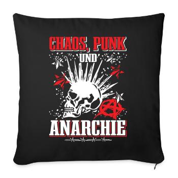 Punk Rock Pogo Anarchy Punks Punk Rocker Punk - Sofa pillowcase 17,3'' x 17,3'' (45 x 45 cm) - black - Front