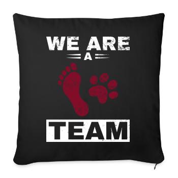 Dog, best fairy dog owner man, woman dogs - Sofa pillowcase 17,3'' x 17,3'' (45 x 45 cm) - black - Front