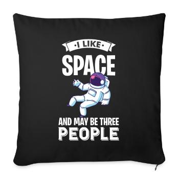 Space Astronaut Planets Solar System Galaxy M - Sofa pillowcase 17,3'' x 17,3'' (45 x 45 cm) - black - Front