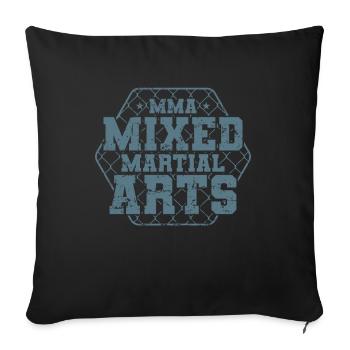 MMA Arts Martiaux Mixtes Sport Cage - Housse de coussin décorative 45 x 45 cm - noir - Devant