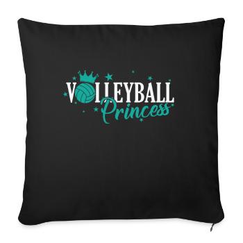 Volleyball Princess Sport Ballsportart - Sofakissenbezug 45 x 45 cm - Schwarz - Vorne